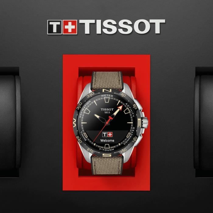 Tissot orologio T-Touch Connect Solar 47,5mm nero quarzo titanio T121.420.47.051.07