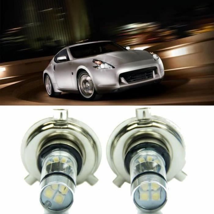 WY01089-Z2 PCs 100W H4 ampoule LED 20 SMD voiture brouillard léger 12V ~ 24V 360 degrés blanczf7672