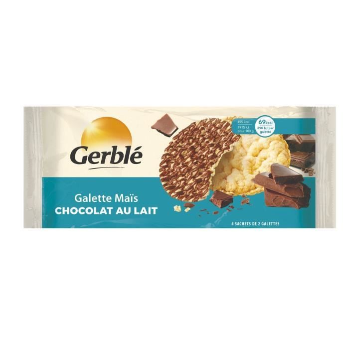 GERBLE Galette de maïs au chocolat au lait - 124 g