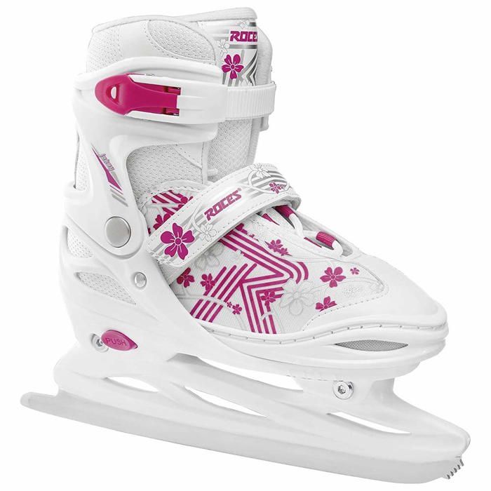 Roces Jokey Ice 3.0 Patins à glace fille réglables 4 tailles blanc