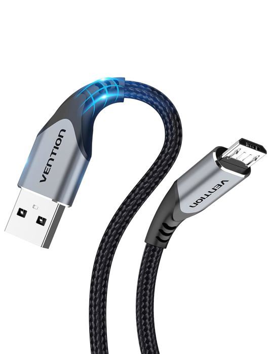 Cable Chargeur Pour Sony Ps4, 2M Câble Micro Usb 3A Nylon Tressé Charge Rapide