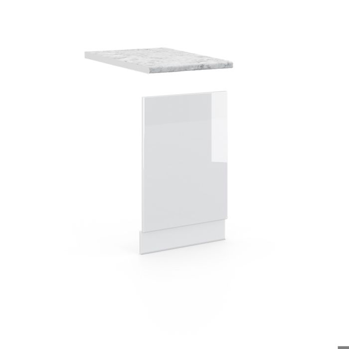 Façade Fame-Line 45cm PT Marbre Blanc Haute brillance/Blanc Vicco 46215