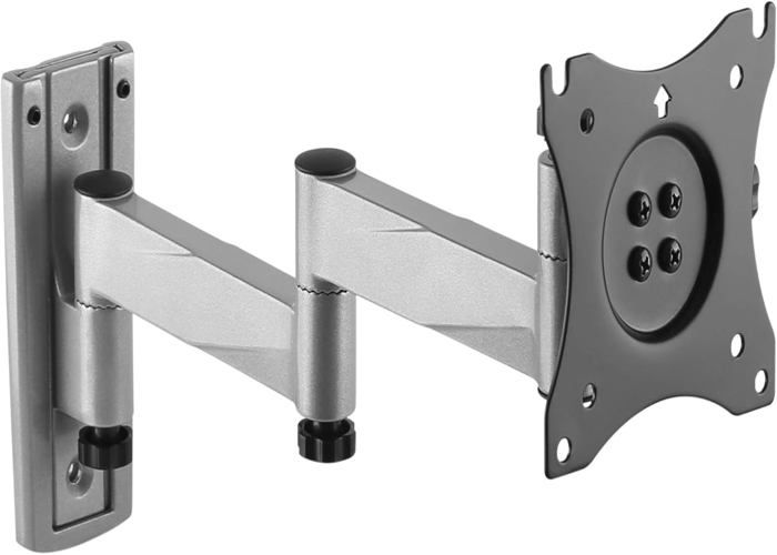 Support Mural TV Orientable 19 à 47 Pouces - Inclinaison +15°, VESA Jusqu'à 200x200