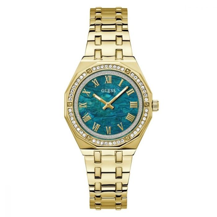 GUESS Montre Femme Bombshell En Acier Inoxydable 36 Mm Avec Cristaux Baguette - Élégance Et Style