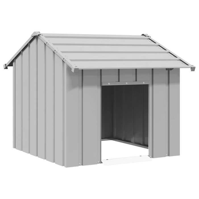 vidaXL Niche pour chien avec toit noir 85x107x81 cm acier galvanisé cage de chien abri pour chien cage pour animaux de 4100914