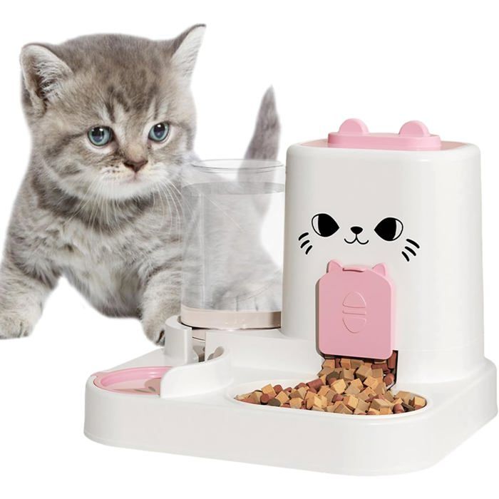 Distributeur Automatique De Croquettes - Mangeoire avec Bol D’Eau Station D’Alimentation Intelligente pour Chatons Et Chats Distributeur Automatique De Croquettes - Mangeoire avec Bol D’Eau Station D’Alimentation Intelligente pour Chatons Et Chats