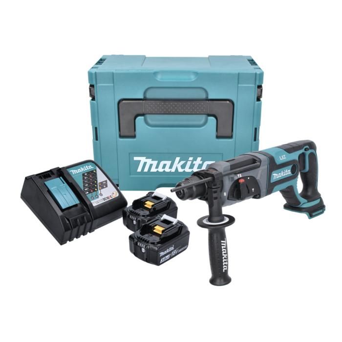 Perforateur Burineur Makita DHR 241 – 18 V, 2J, 1100 tr/min, 2x3Ah - vue 2