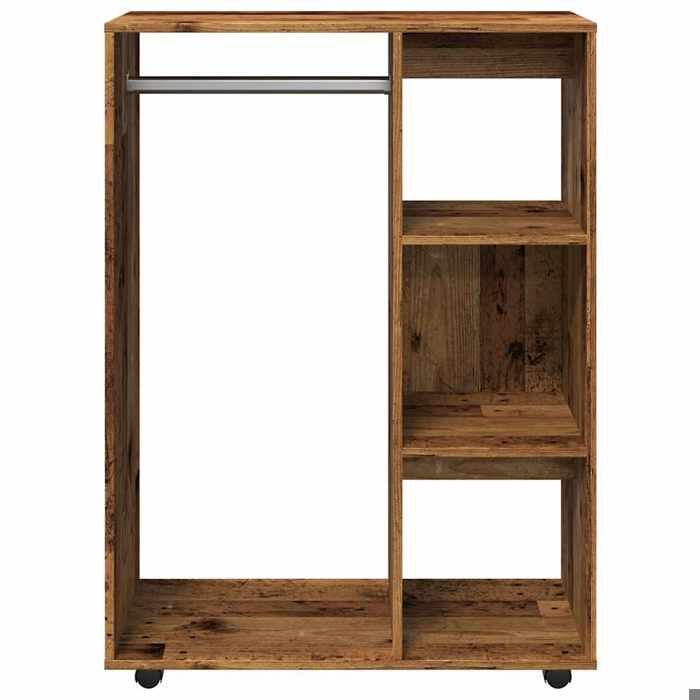 Promotion mai * Garde-robe - Armoire de chambre - Porte-vetement - vieux bois 80x40x110 cm EU10364856668