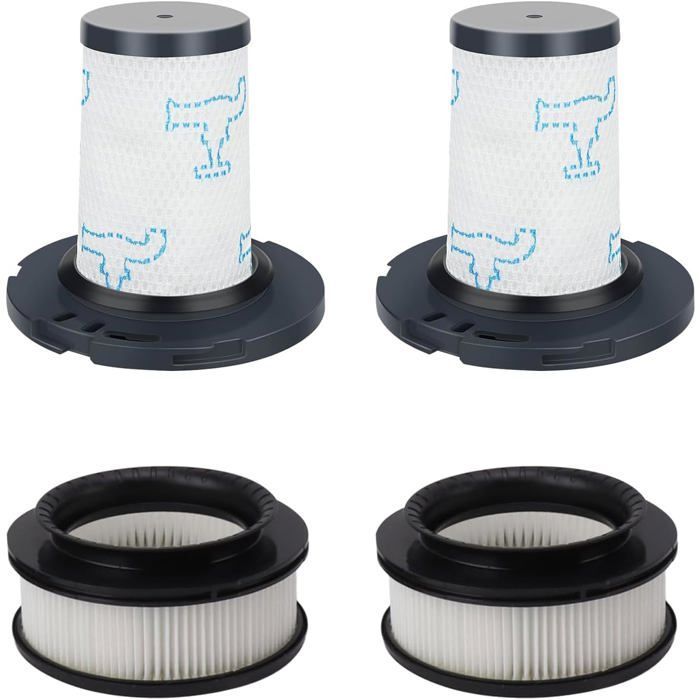 4 Filterset Voor Rowenta X-Force Flex 11.60 12.60 14.60 15.60 - Vervanging ZR009008 & ZR009007