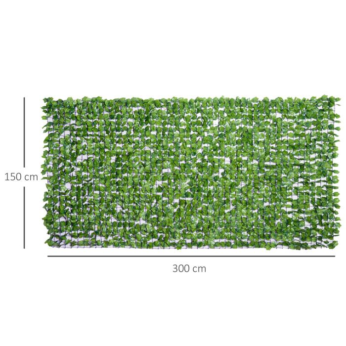 Haie artificielle Haie brise-vue Terrasse Décoration murale Vert clair ...