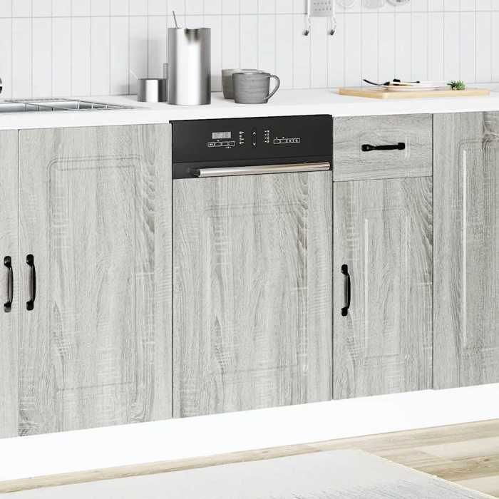 Moderne Buffet cuisine - Panneau de lave-vaisselle Kalmar - - vidaxl - sonoma gris 45x1 5x67 cm @@1893
