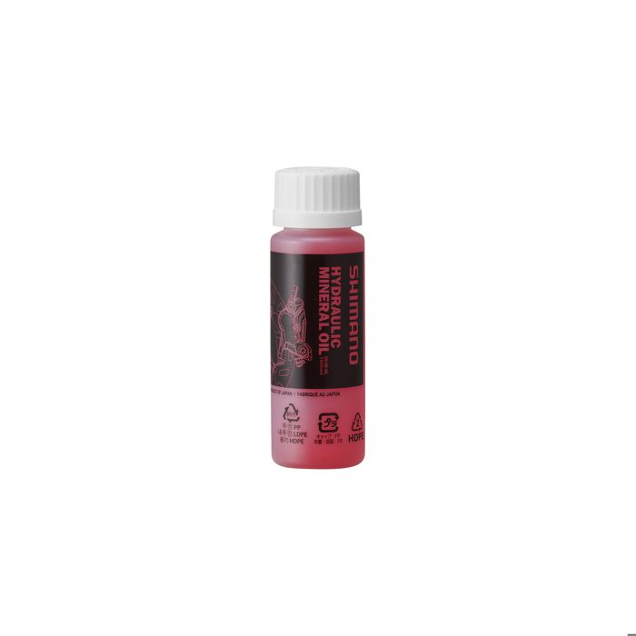 Huile de frein minérale - SHIMANO - Rouge - 100 ml - Performance optimale - Sécurité accrue
