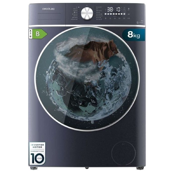 Cecotec Lave-linge Séchant 8-5Kg Chargement Frontal Bolero Wash&Dry 8580 Inverter Ice Blue A 1400 tr/min 16 programmes Moteur Inv - Cecotec