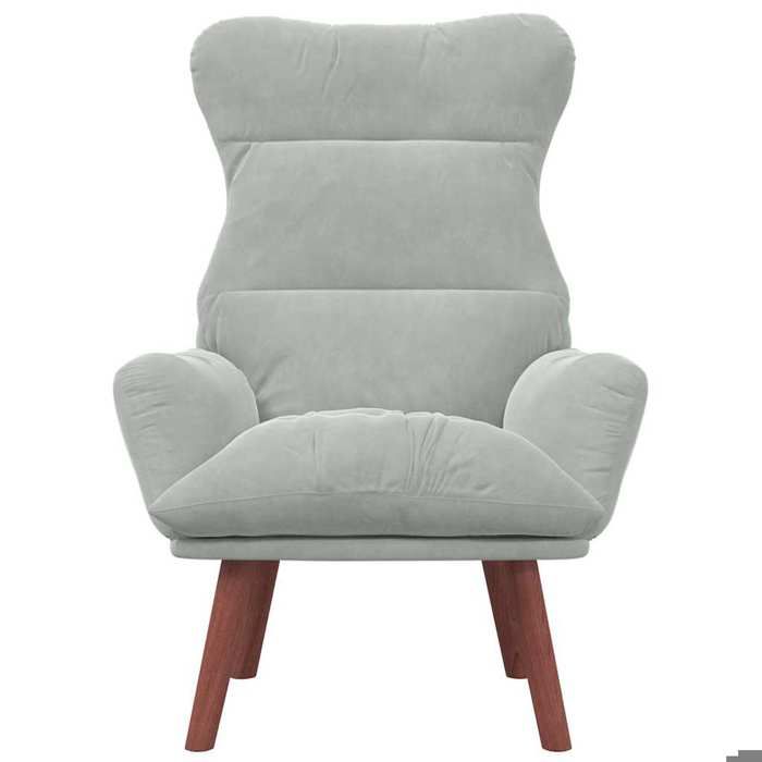 TOP 2026 Chaise Relax - 1 place Fauteuil - Gris clair 69x74x93 cm Velours FF4987