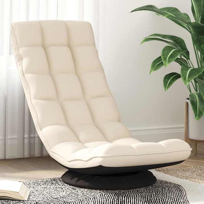 NEW 2026 Fauteuil de sol pivotant - 1 pc - Capacité de charge max : 110 kg - en lin 70x51x79 cm L6496