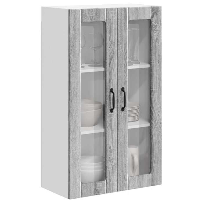 Promo 20261 pcs Armoire/Cabinet/Placard - SARAZYJ - meuble de cuisine - Fixation murale - avec porte Gris Sonoma 60x31x100 cm