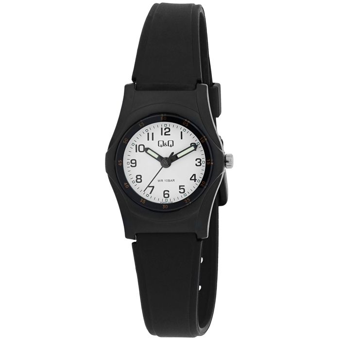 Montre Femme - Q&Q - Q&Q - Bracelet silicone noir - Boîtier 24 mm plastique - 10 ATM quartz Miyota