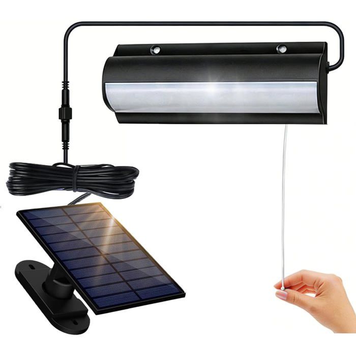Lampe solaire pour intérieur et extérieur lampe solaire suspendue avec interrupteur à chaîne simple lustre solaire étanche IP65