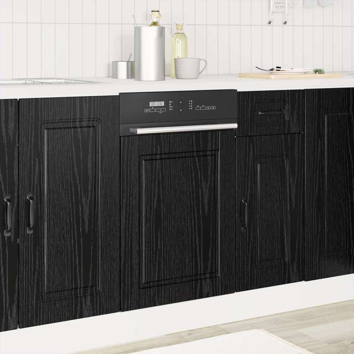 Cabinet de cuisine 1 PC Buffet Cuisine vaisselier Chêne noir 45x1 5x67 cm A12960
