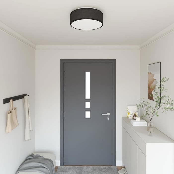 Lampe de plafond - 42001206 - Noir - Tissu - 38 x 38 x 13 5 cm