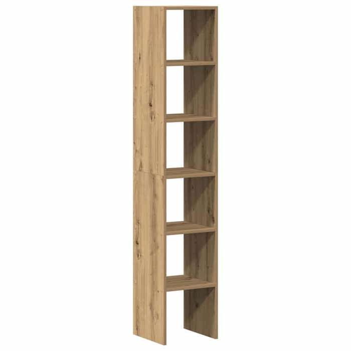 Bois Bibliothèques empilable 2 pcs - avec stockage - Pour maison - chêne artisanal bois dingénierie 30x30x80 cm CC2242