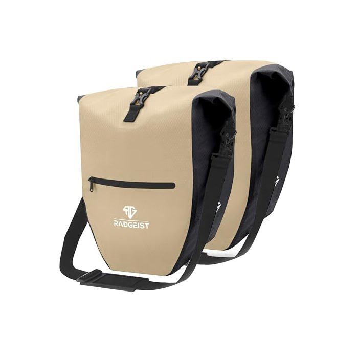 Sacoche Vélo - RADGEIST - Sacoche 2 en 1 - Imperméable - 28 L - Fixation porte-bagages 8-16 mm