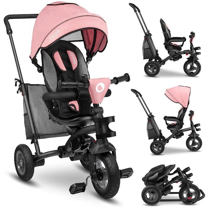 Lionelo Tris 2in1 tricycle et poussette pliable pour enfants de 1 5 an jusqu’à 25 kg siège avec fonction de rotation à 180 degrés