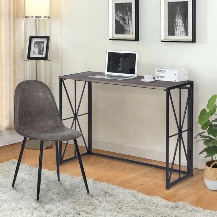 Furnish1 Bureau Pliable Petit Bureau Mordene Table De Bureau Structure En Metal 100x38x80cm Travail A Distance Home Office Achat Vente Bureau Meuble Bureau Metal Bureau Soldes Sur Cdiscount Des