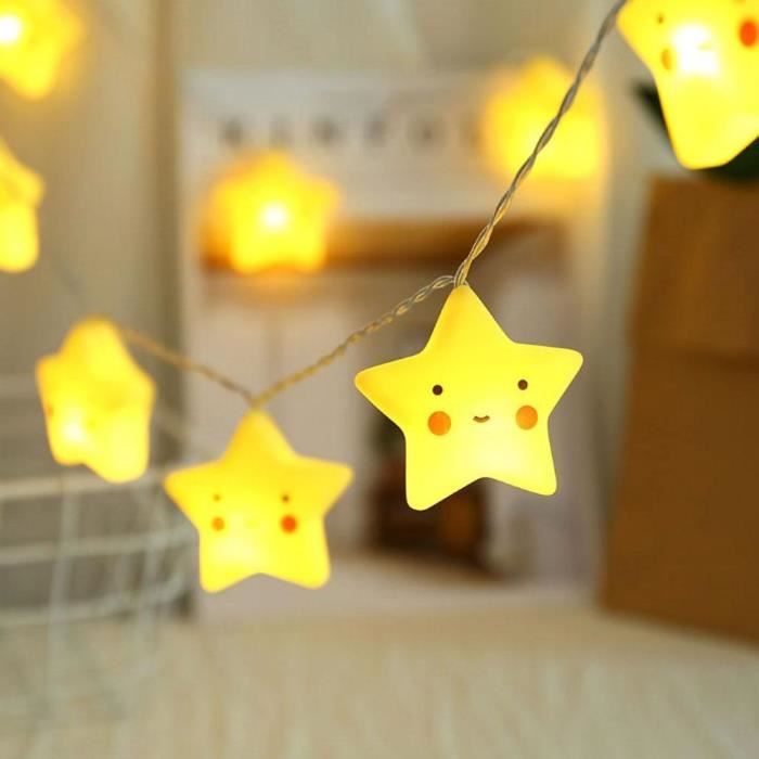 Guirlande Lumineuse Led Lumieres De Chaine D Etoile Decorative Pour Chambre D Enfants Decoration Murale D Anniversaire De Fete Achat Vente Guirlande Lumineuse Led Cdiscount