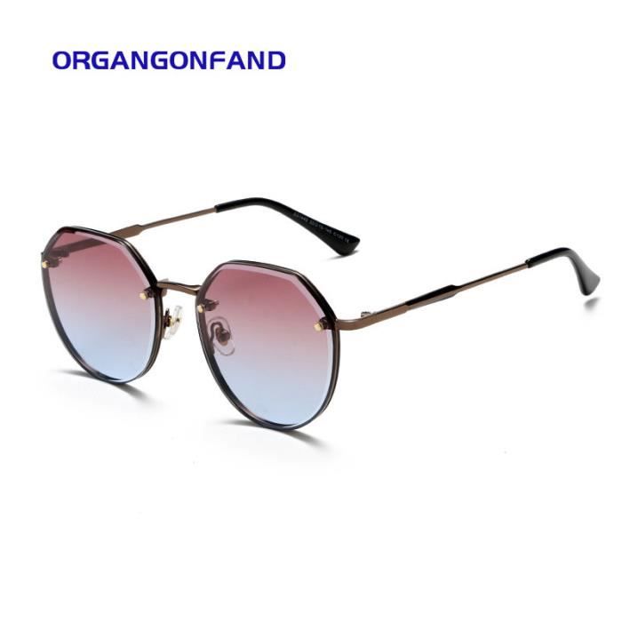 Lunettes de soleil femme gradient sans monture protection uv
