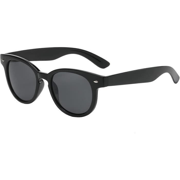 Lunette De Soleil Ronde Vintage Femme Homme Retro Lunettes De Soleil Ronde Lunette Ronde Petite Style Unisexe Protection Uv u4124 Noir Achat Vente lunettes de soleil Cdiscount