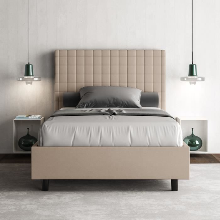 Lit coffre - SUNNY - Sunny 120x200 - Blanc - 1 personne - A lattes - Avec tiroirs Lit coffre - SUNNY - Sunny 120x200 - Blanc - 1 personne - A lattes - Avec tiroirs