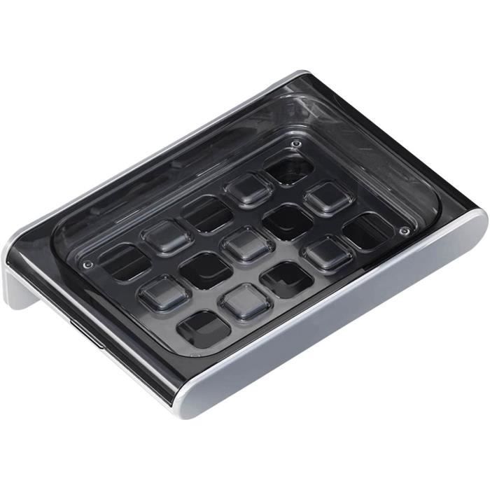 Porte Savon Pour Salle De Bain Porte-Savon Pour Barre De Douche Hsthe Sea - Clip Réglable Pour Tubes 22 Mm - ABS, Drainage Intégré Salle De Bain Cuisine Voyage