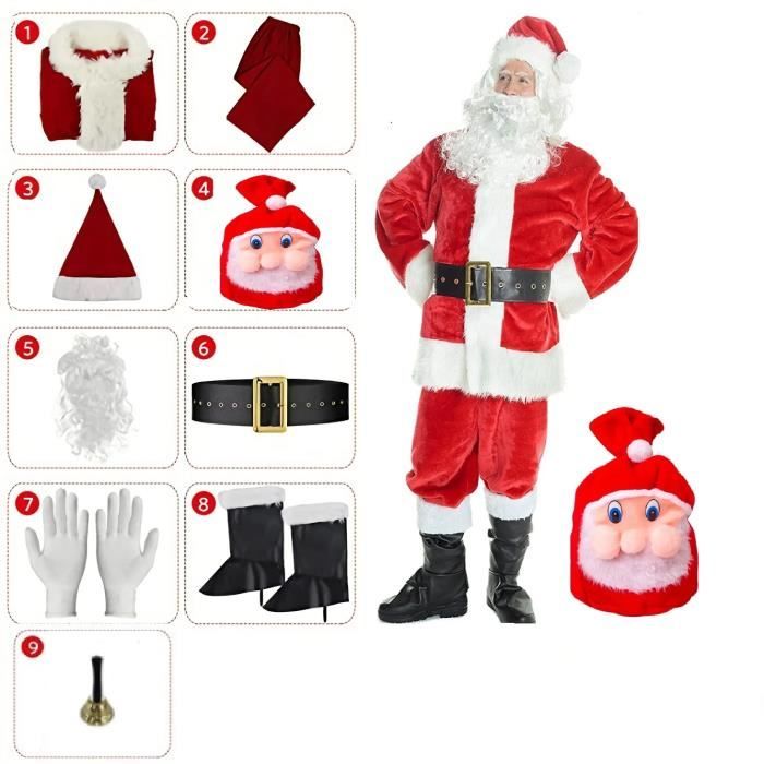 T-shirt Le Père Noël fait face aux costumes de Noël pour l