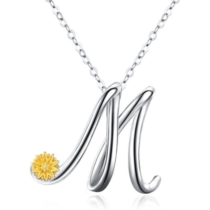 Pendentif Lettre Initiale Argent 925 - Charm Élégant Et Personnalisé Pour Femme | Amberta Bijoux Classiques Italiens