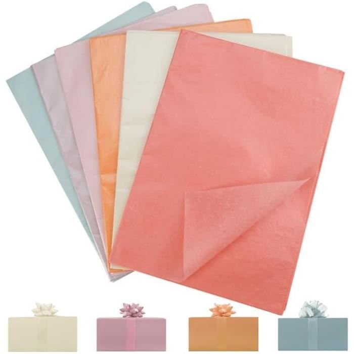 60 Feuilles Papier Soie Emballage Avec Des Paillettes,6 Couleurs