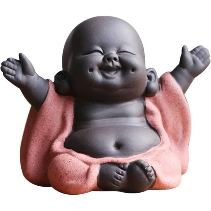 Statuette Bouddha Maitreya Riant En Céramique - Déco Intérieur Ou Extérieur - Porte-Bonheur