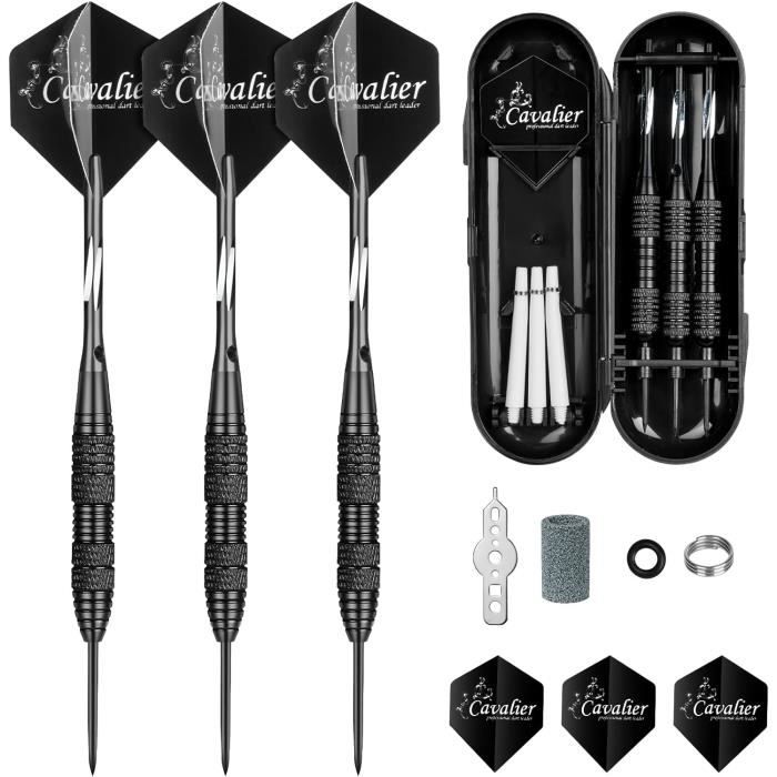 Lot De 6 Fléchettes Steel Tip - Canon Inox, Tige Alu, Poids ~18g, Pour Cible Bristle