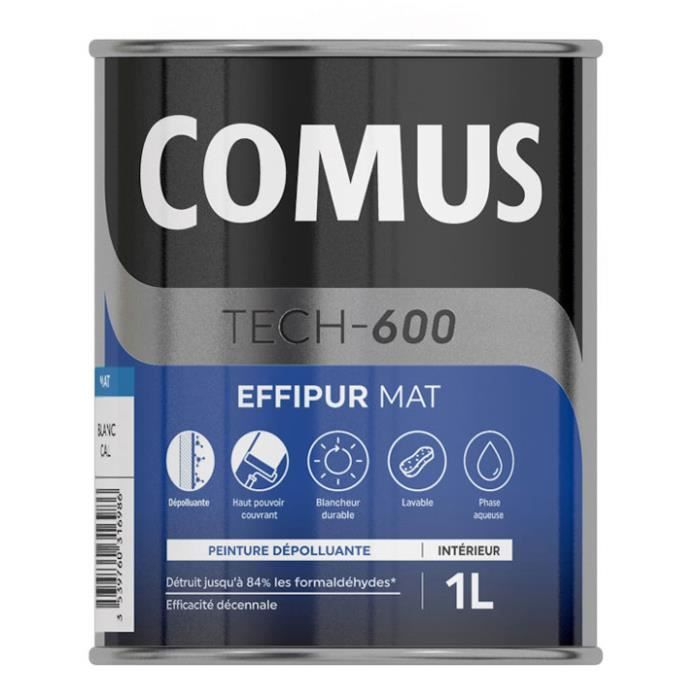 Comus Effipur mat - RAL 7016 Gris anthracite - 1L : peinture dépolluante mur  et plafond pour améliorer la qualité de l'air intérieur - Achat / Vente  peinture - vernis Comus Effipur mat - RAL 7016 - Cdiscount