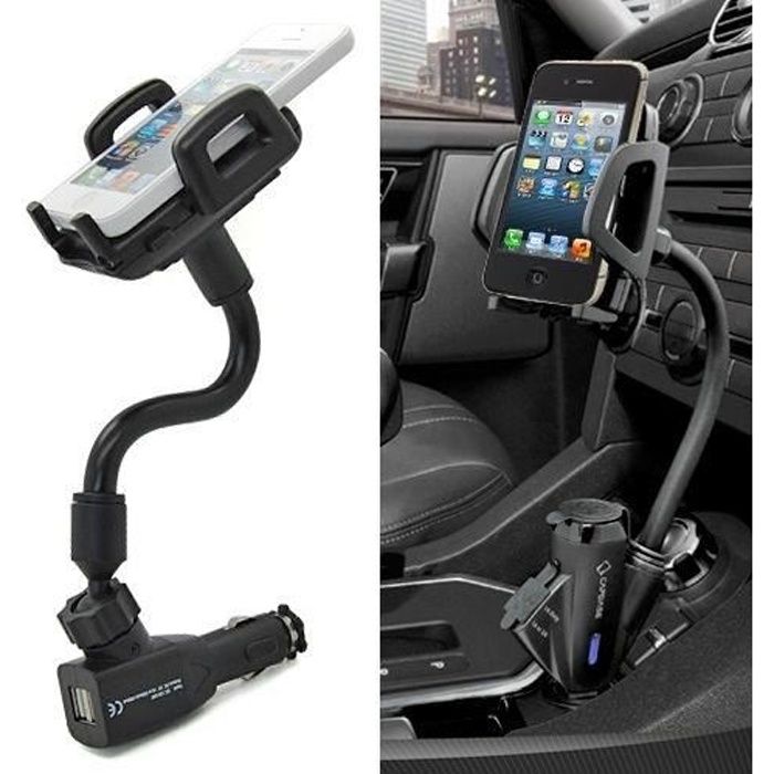 COQUEDISCOUNT Support voiture universel avec chargeur allume