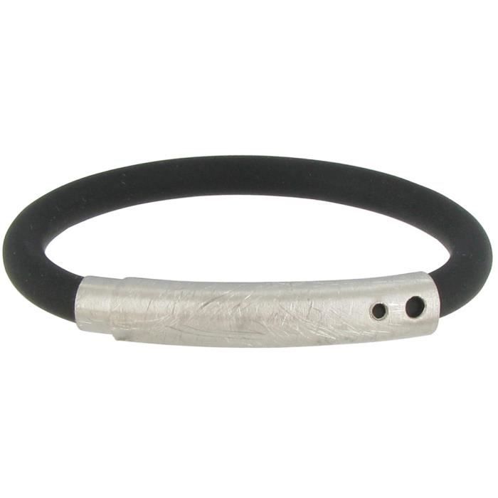 Bijoux Les Poulettes - Bracelet Argent Brossé e… Bijoux Les Poulettes - Bracelet Argent Brossé e…