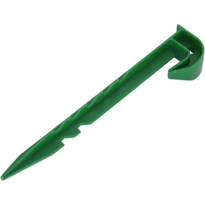 100 Piquets De Sol En Plastique Solide - Pour Câble Robot Tondeuse, Tente, Camping - Fixation Stable Et Résistante Aux Intempéries - 4