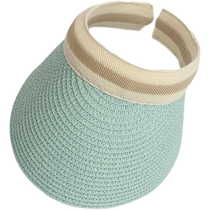 Chapeau De Paille Floppy à Large Bord - Homme Femme, Pliable, Protection UV - Pour Plage, Voyage, Jardin - Tour De Tête 55-59 Cm