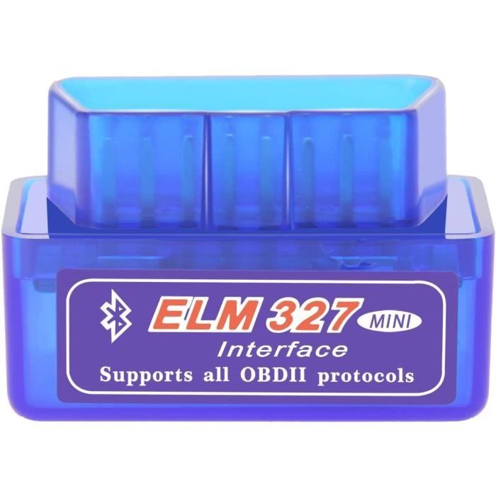 JDiag Mini ELM327 Bluetooth OBDII Scanner de Diagnostic Super Mini Elm 327 Lecteur de Code obd2 Outil de Balayage de Moteur (X)