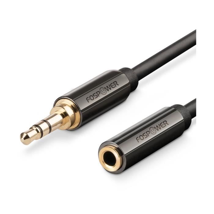 Rallonge Câble Audio Auxiliaire Jack 3.5mm Mâle vers Femelle de 4,5m