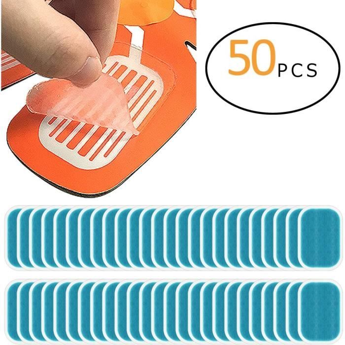 Norhogo 48 Pcs Autocollants Hydrogel, Muscle Stimulateur Coussinet Gel Feuille, Musculaire Appareil Abdominal pour Electrostimulateur Appareil Abdominal Muscle Stimulateur Coussinet Gel Feuille