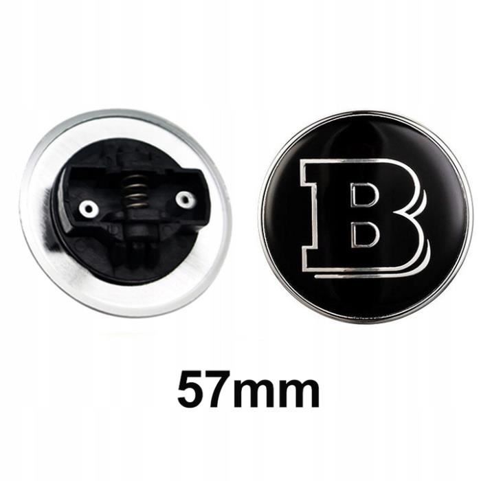 Insigne emblème avant de capot 57mm noir B logo Mercedes Benz Brabus