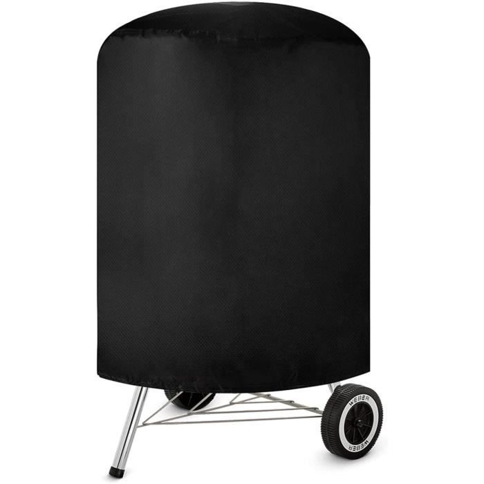 Housse De Barbecue Extérieure Ronde - Imperméable 210D, Cordon De Serrage, Diamètre 50 Cm