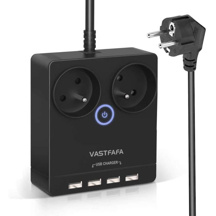 Mini Multiprise Mini Multiprise 2 pour Les Prises de Terre en Plus, 4 USB Multiprises ...
