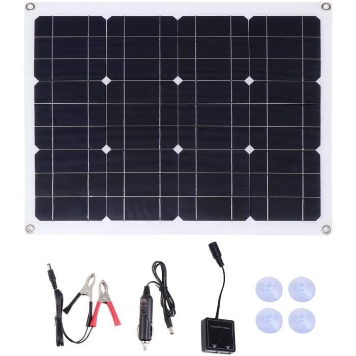 Kit Panneau Solaire 600W 18V Portable - Avec Contrôleur, Pour Voiture, Camping-car, Bateau - Silicium Monocristallin, Facile à Installer